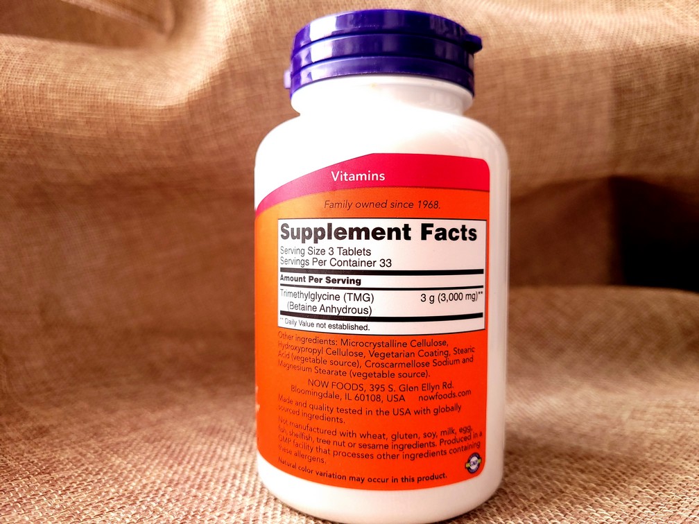 thumbnail image 2 of NOW Foods TMG Betaine 1000mg Tablets - 100 Count For Heart Health & Methylation Support 2 of 12